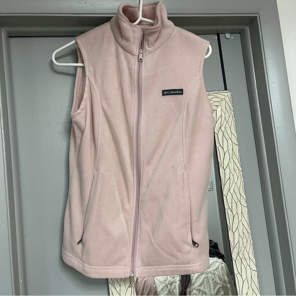 Colombia blush pink soft fleece vest
